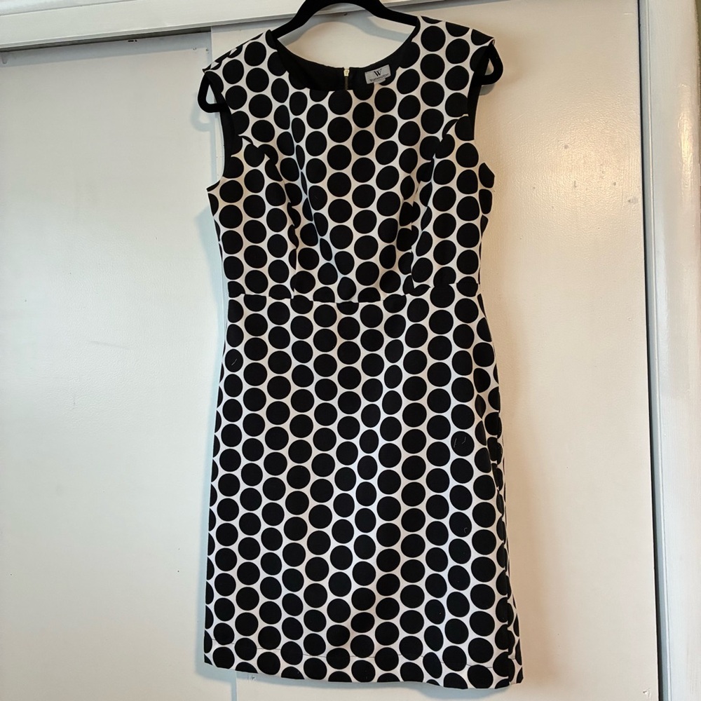 Vintage Sleeveless Sheath Dress By Worthington. Size 6 Black & White